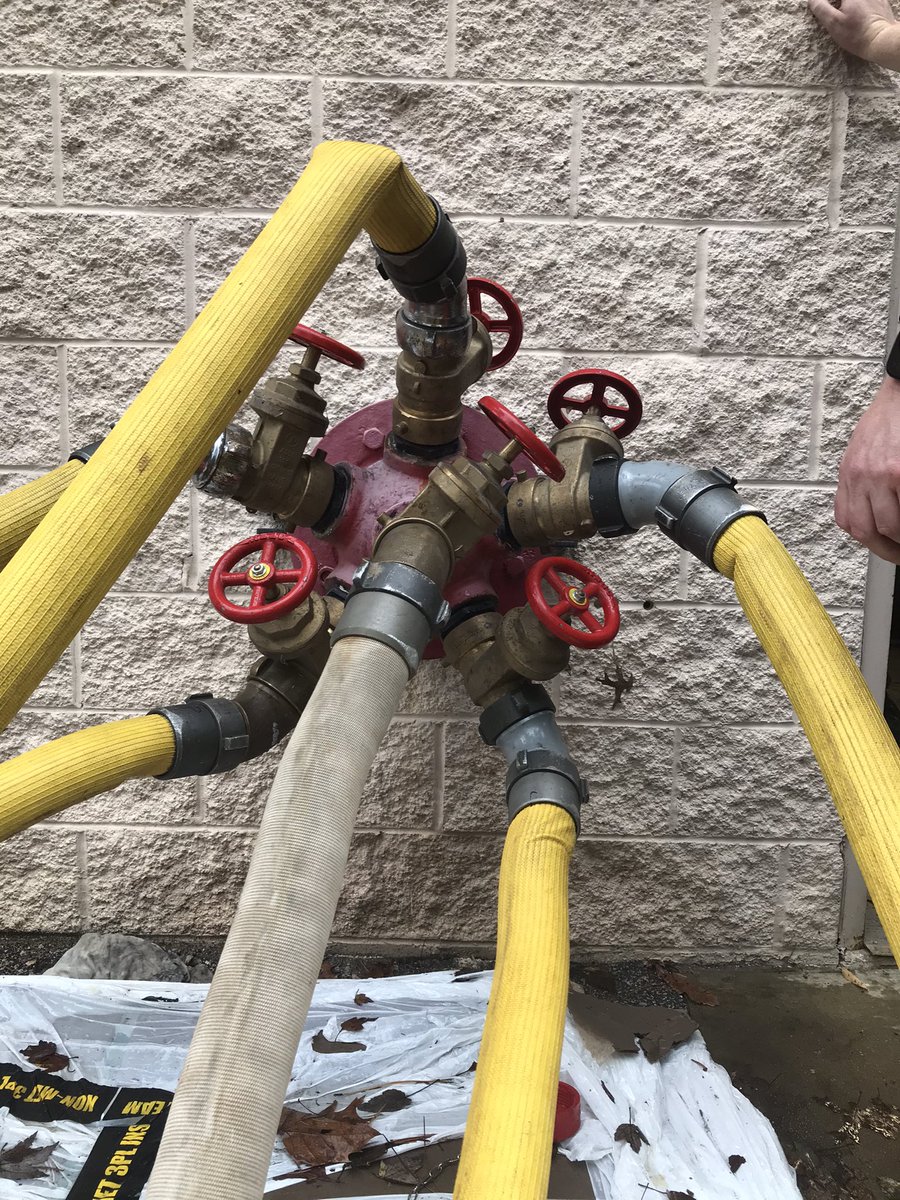 How to easily identify the size of a fire pump? 250gpm per hose outlet. In this case, this is easily identified as a 1500gpm pump. Final acceptance test today by your <a href="/AACoFD/">Anne Arundel County Fire Department</a> FMO. Several inspectors on site this morning for training opp.