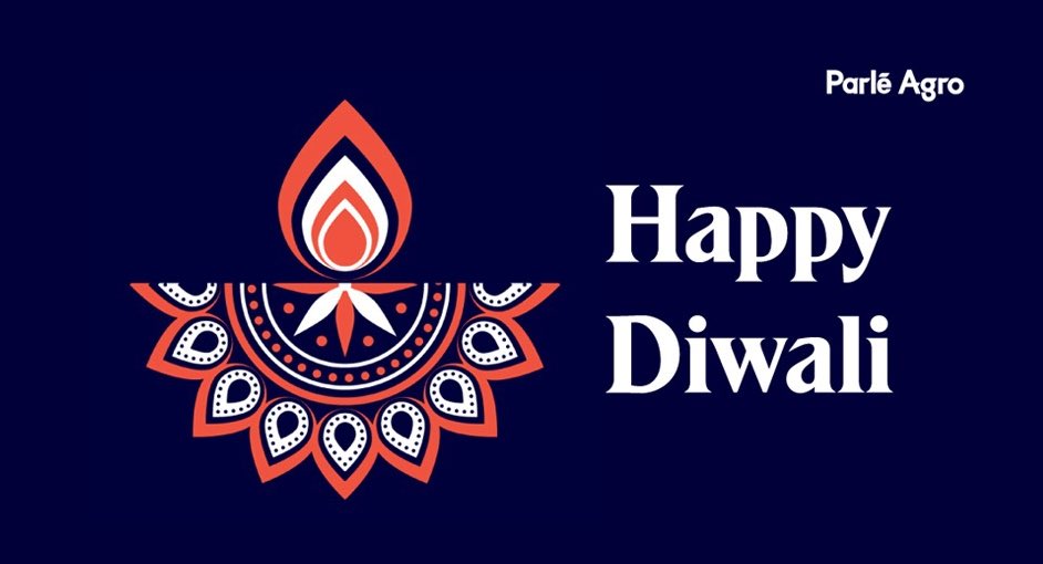 May this Diwali, you be blessed with Good fortune, Wealth, Prosperity, and Happiness. Parle Agro Wishes you and your family a very Happy and safe Diwali. #parleagro #happydiwali
