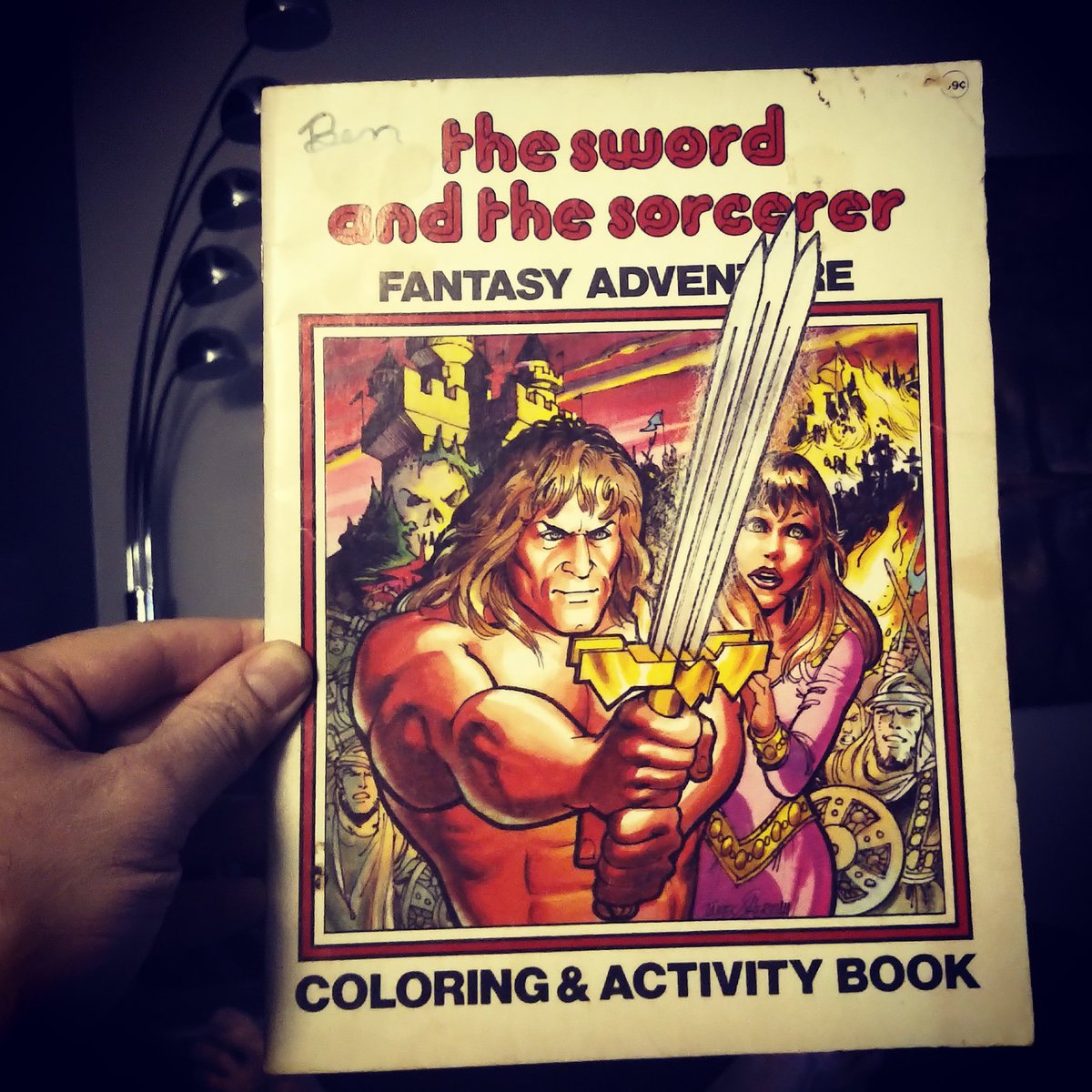 Plaidstallions's tweet image. The Sword and the Sorcerer colouring book, I can't believe this is a thing, I get to colour Richard Lynch!
#swordandthesorcerer #albertpyun #colouringbooks #plaidstallions