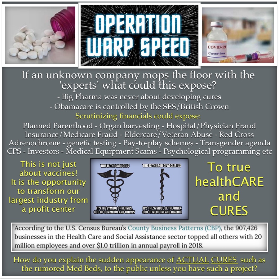  #OperationWarpSpeed Out with the poisons, in with the  #Cures