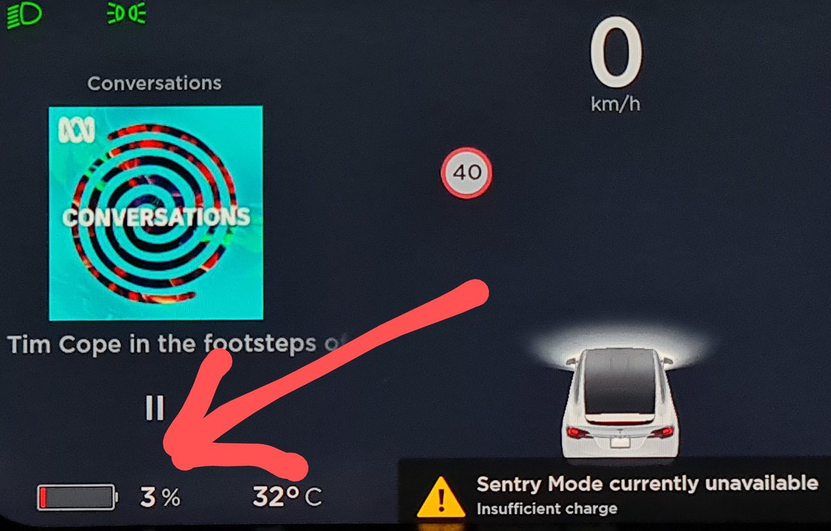 outbacktesla's tweet photo. Range confidence! Nav said we'd arrive with 3% - spot on 😀👍
#rangeconfidence #nilanxiety https://t.co/N5LyIlbM9j