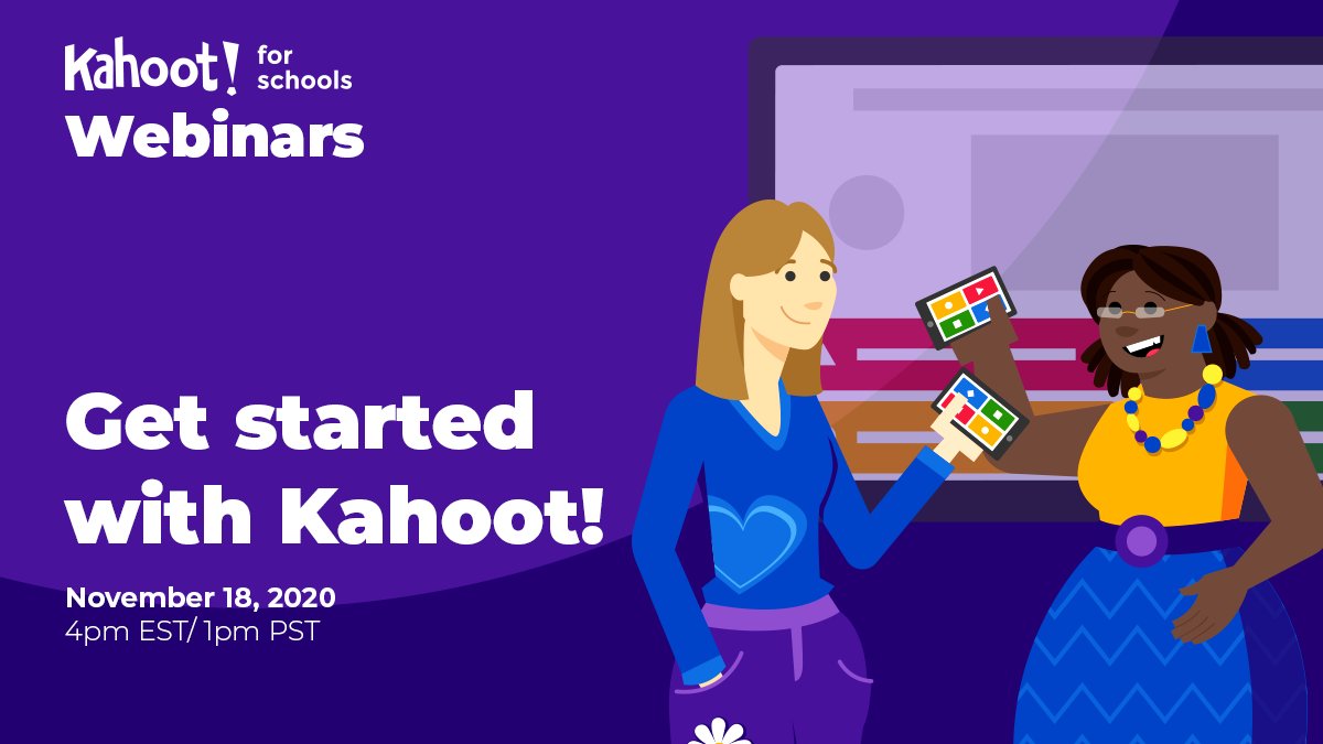 Kahoot's tweet photo. New to Kahoot!? 🤩
@KahootIsabella is ready to show you how to power up student learning in our free webinar on November 18.
Join us 👇
https://t.co/rPhHIu84wm https://t.co/rnhkHJnPii