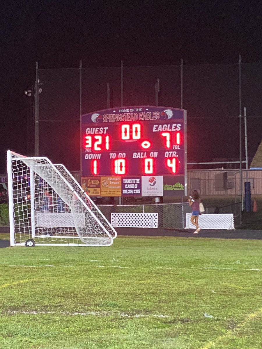 coachpipkins's tweet photo. Final
Cougars 21
Eagles 7

We pushed through adversity in Hernando County tonight. Defense had 2 stuffs on the goalline and a blocked field goal. 12 plays - 85 yard drive to take the lead 14-7 in the 4th. Whetzel INT to finish!

Cougars advance to play at home vs Pasco next week! https://t.co/YzcKOmGMlF