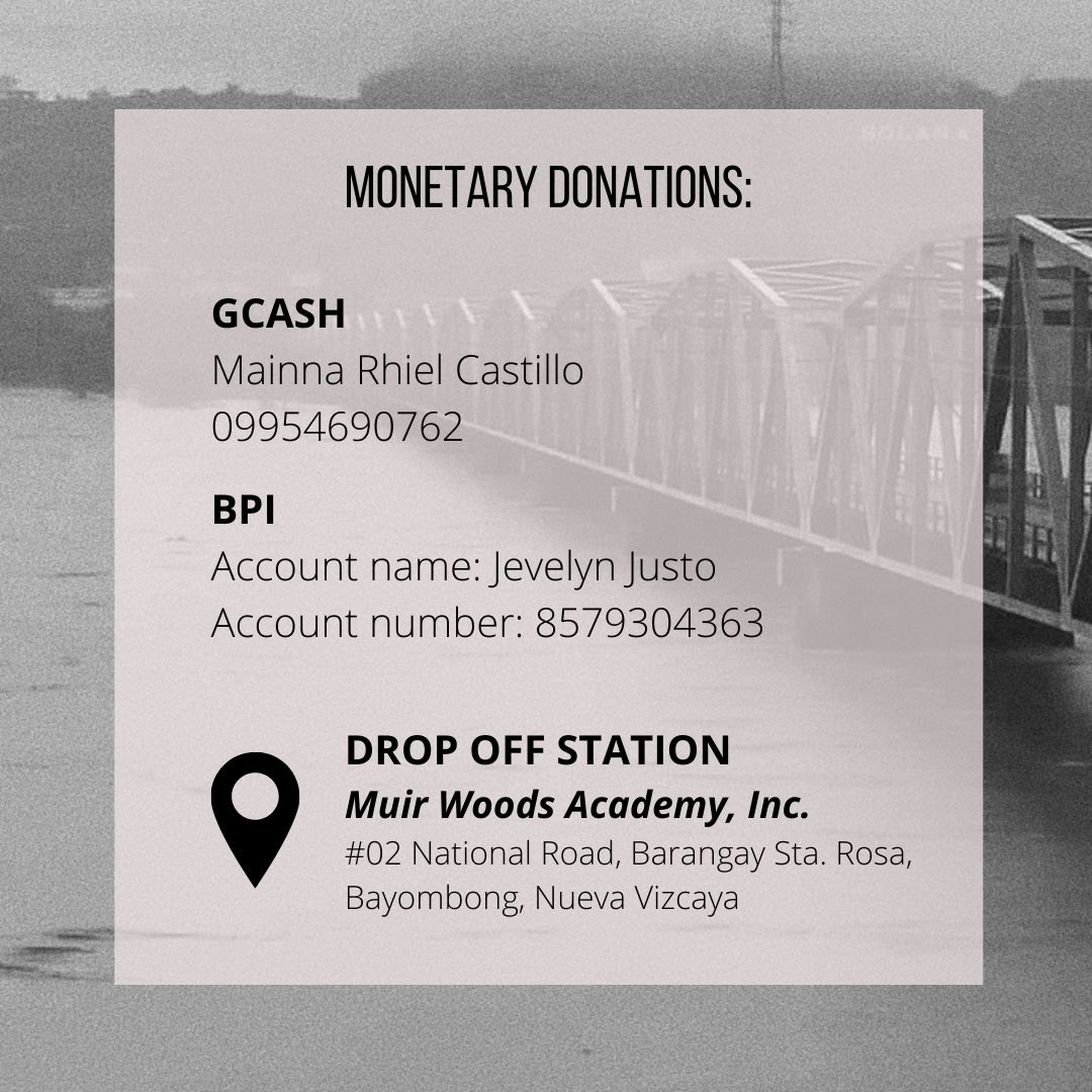 SupremeMWAI's tweet photo. #CagayanValleyNeedsHelp
URGENT CALL FOR DONATIONS FOR CAGAYAN VALLEY
We are asking for your help on our URGENT DONATION DRIVE to give assistance to thousand of families in Cagayan Valley affected by the recent typhoon Ulysses.
pubmats by Alex Roxas
#HawakKaMWAI #SSGinAction https://t.co/hkIjgu8WaD