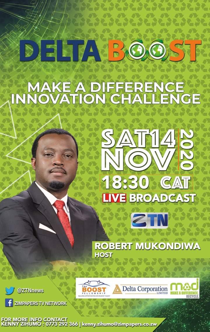 PatrickNdowaZW's tweet photo. Today is lit, introducing the first ever #DeltaBOOST virtual competitions. Grab your popcorn,sit back and relax as we take you through innovative and creative projects designed by students. #IMAD
#MakeADifference @DeltaCorpZim @PMurambinda @ZTNnews @zimrobbie @BOOSTFellowship https://t.co/oXbSjx4pPU