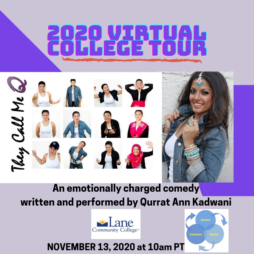 The show was so fun! Thank you <a href="/LaneTitans/">Lane CC</a> for watching me virtually! #theycallmeq #collegetour #diversity #soloplay theycallmeqshow.com