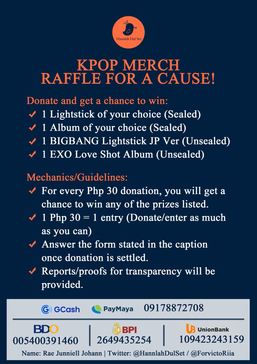 HannlahDulSet's tweet photo. Hi everyone! 
We are asking for you good hearts to help and donate the people in CAGAYAN who were deeply affected by the typhoon Ulysses.

KPOP MERCH RAFFLE FOR A CAUSE!
FORM:
https://t.co/1IUZuf7DCK

Yung 30 pesos mo, marami nang matutulungan. 😭 
#RescueCagayan #BangonCagayan https://t.co/U440mK1BDx