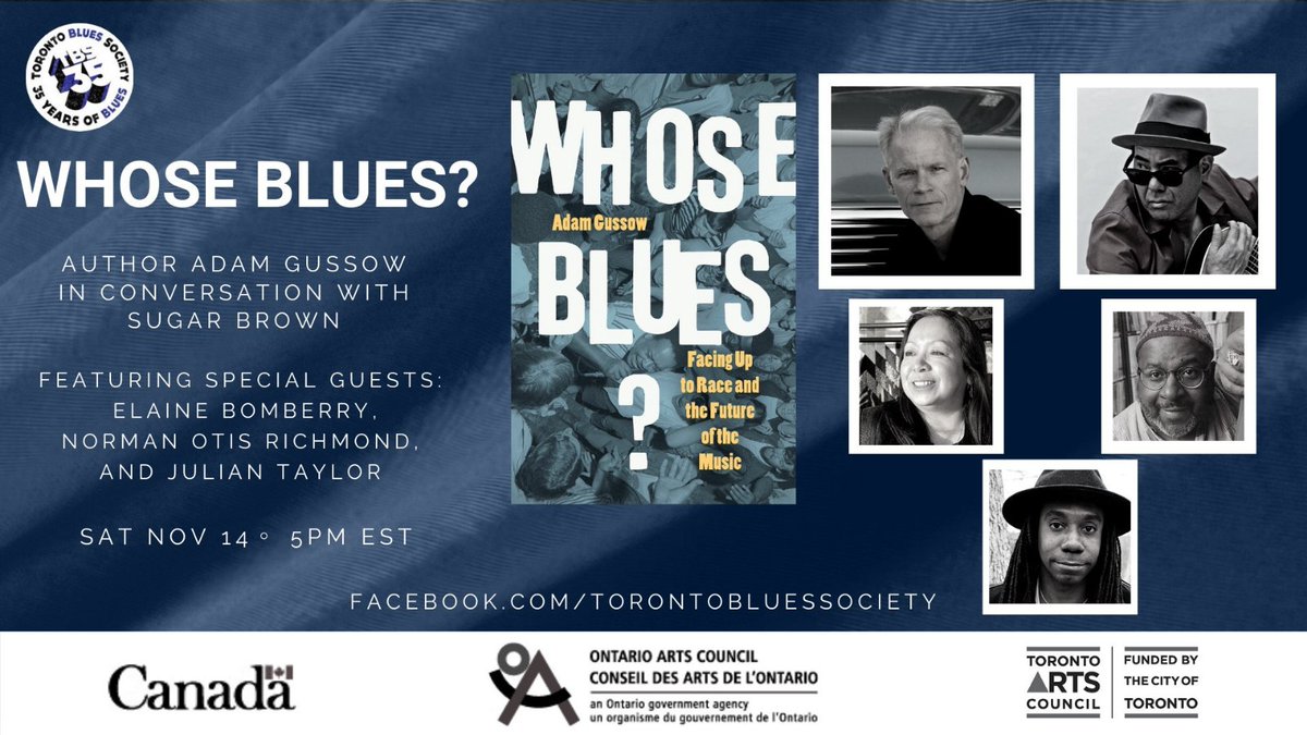 Join Musician and professor <a href="/AdamGussow/">Adam Gussow</a> (of blues duo Satan and Adam) &amp; <a href="/sugarbrownblues/">Ken Kawashima</a>, as they have a conversation about Adam's new book "Whose Blues, Facing Up to Race and the Future of the Music."

Streaming Link> buff.ly/3eX6GLg
RSVP > buff.ly/32Jr7Xf