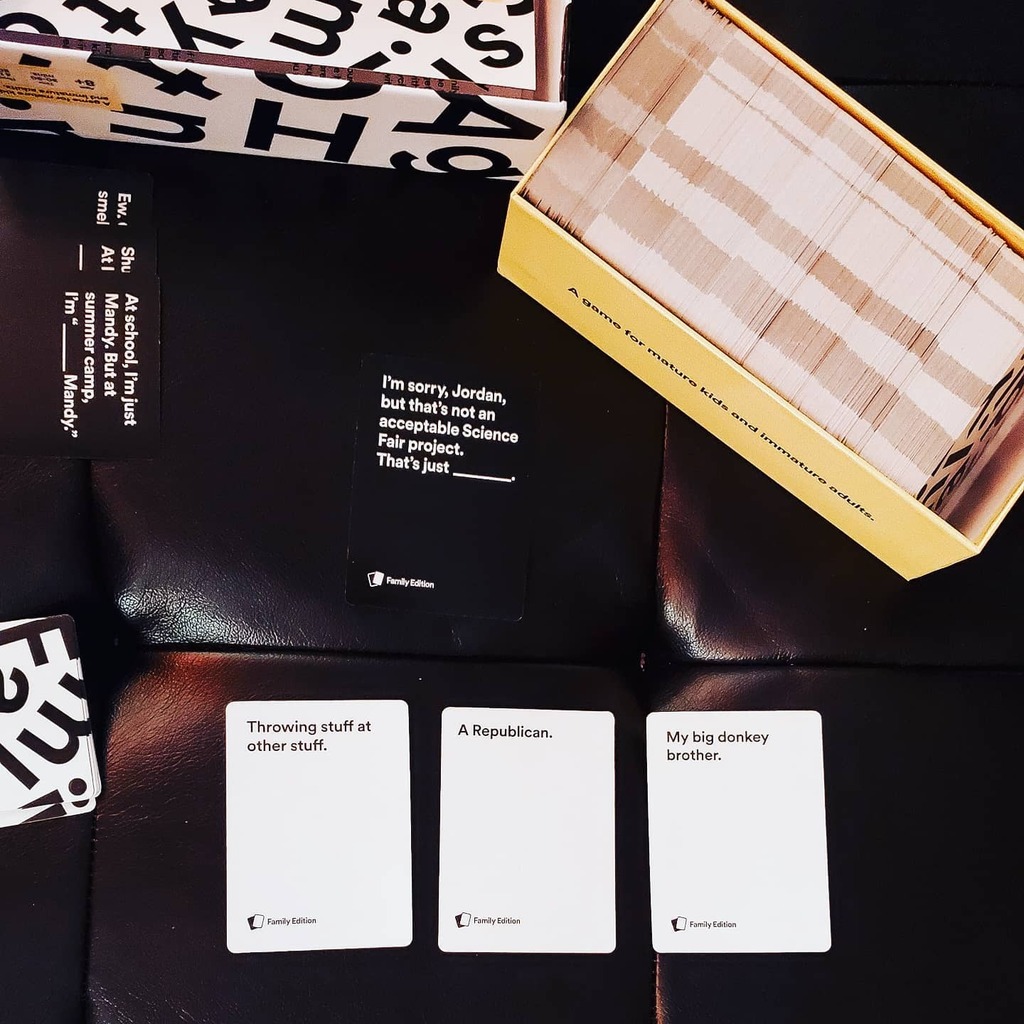 BrePeaBlog's tweet image. 10/10 recommend Cards Against Humanity Family Edition... can you guess which card Brynn played? 🤣 

#cardsagainsthumanity #familygamenight #gamenights #familygames #familyfuntime