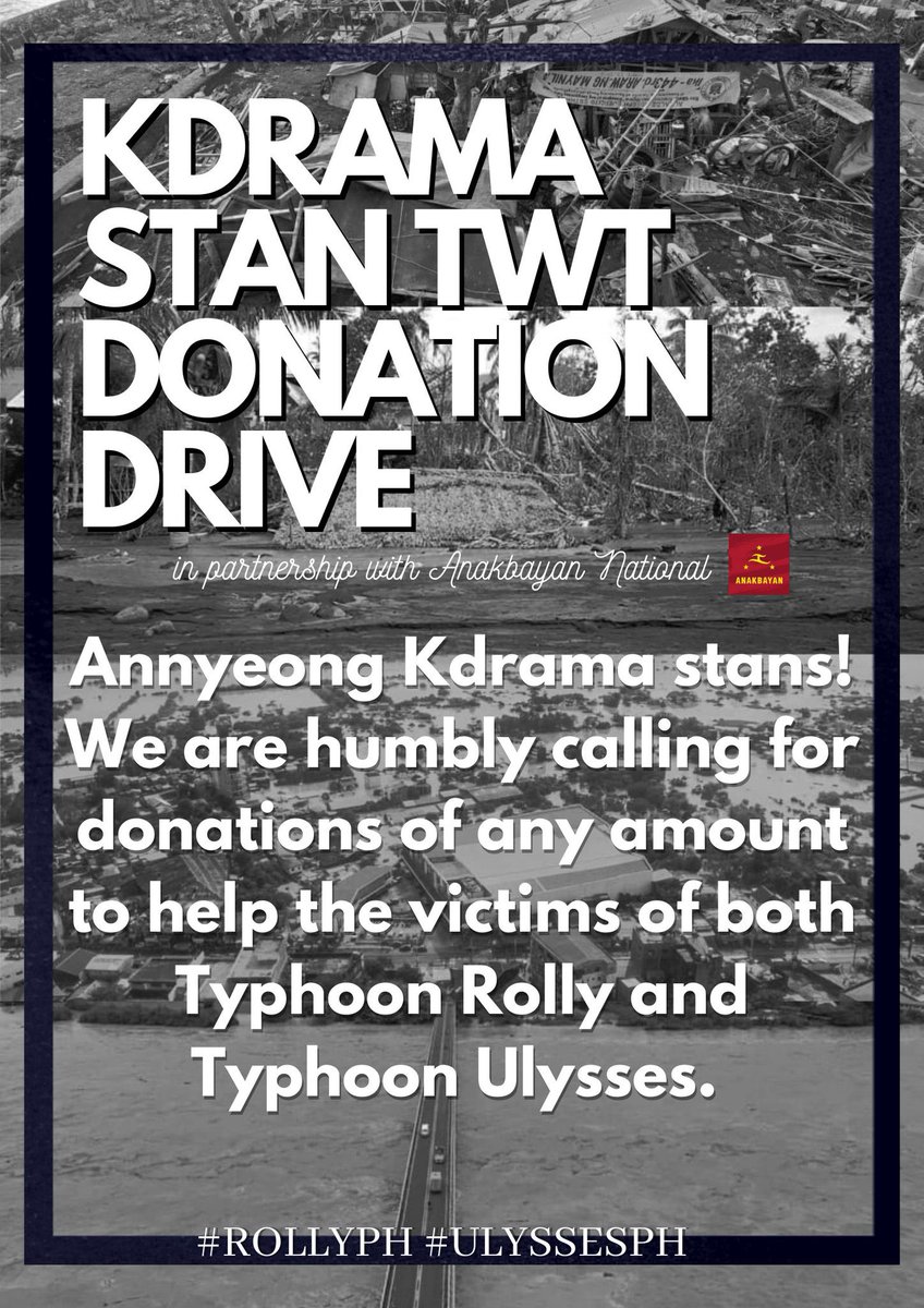 empathyjongzy's tweet photo. Annyeong Kdrama stans! We just updated our pubmat since we included another way to donate.

For Gcash: Mary Ceferine Zerrudo —09064947757
For PayPal: macyzerrudo01@gmail.com / https://t.co/Ps6IuZi0xi

#RescuePH #ReliefPH #DonateNow https://t.co/dEpaVGVtaZ