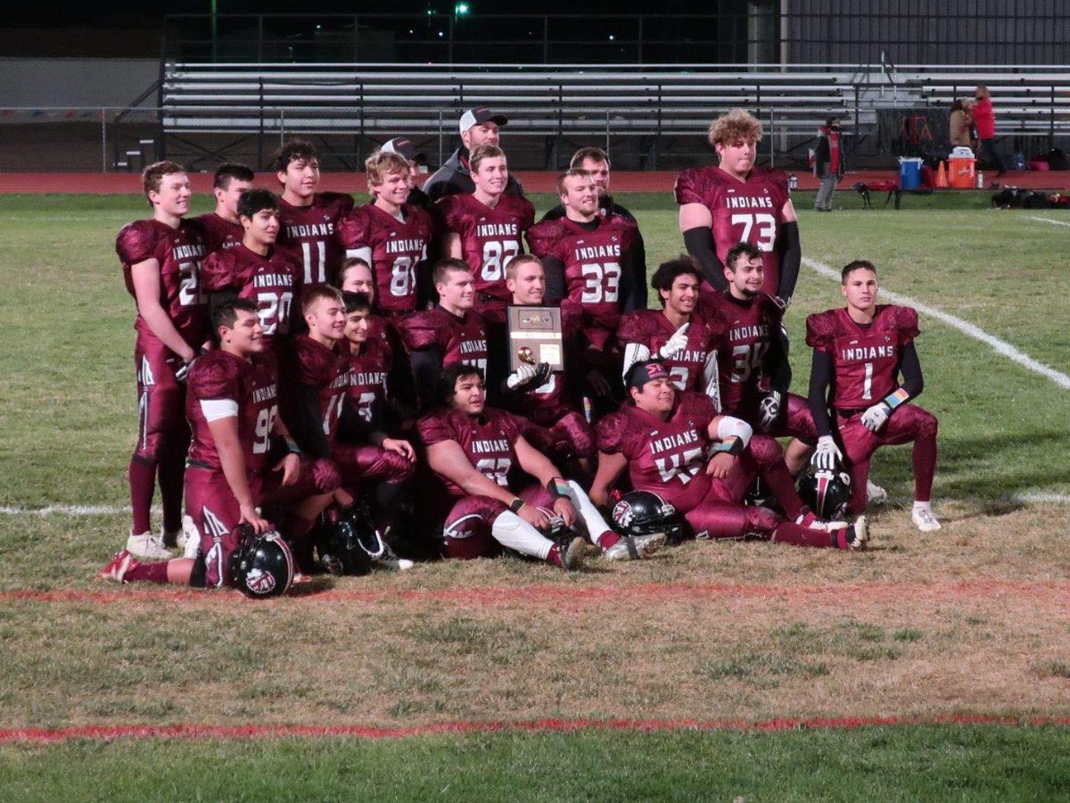 Leoti-Wichita Co. into semis for the second consecutive year &amp; just third time in school history. Indians have dominated this season. Will be looking for their first ever state title berth next week against Hoxie. Have outscored opponents 638-to-96 in 11-0 start. #sportsinkansas