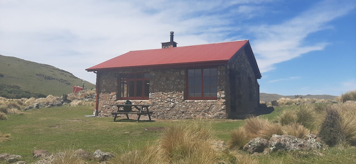 Finally made it to the hut. That's the long drop to the left. No treated water so lucky I took reserves.