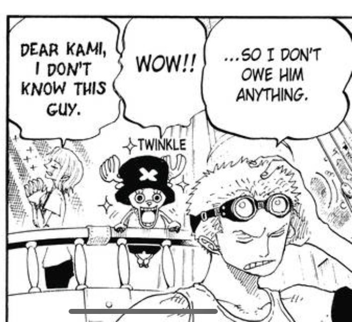 get u someone that looks at u the way chopper looks at zoro in this panel