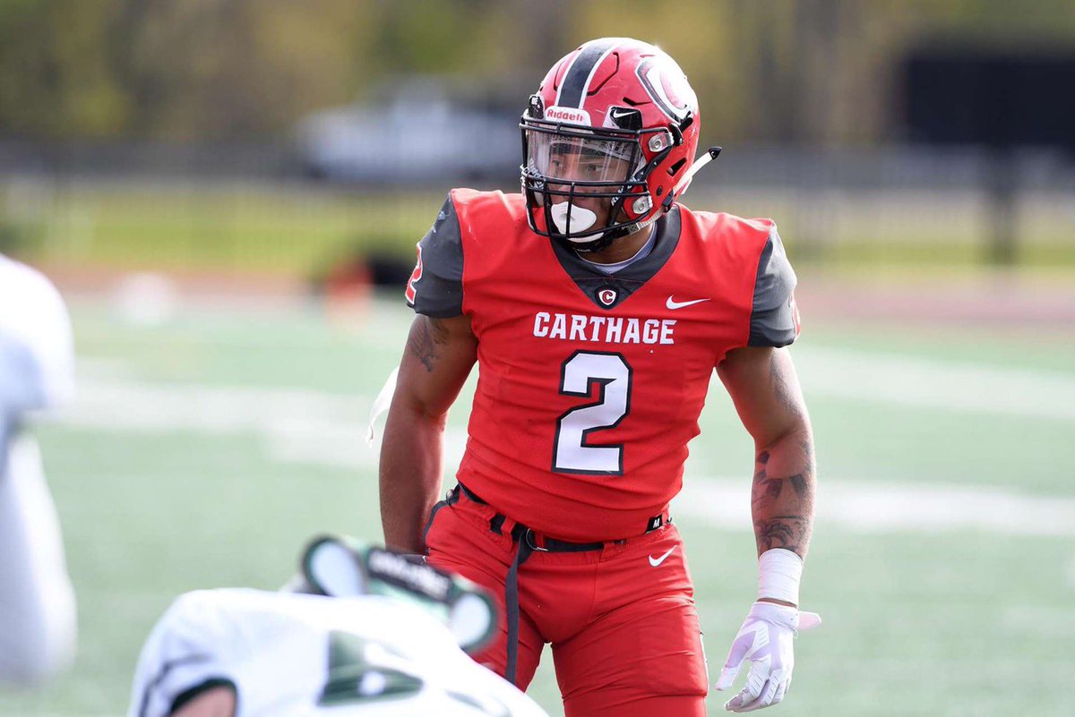 JavieonW's tweet photo. I'm blessed to receive my first offer from @Carthage_FB! Thank you to @CoachDustinHass‼️ @Maroon_Football @SherandJ @pierre_tucker @SirK31 @flake_68 @_elitespeed https://t.co/MfC88m9Udv