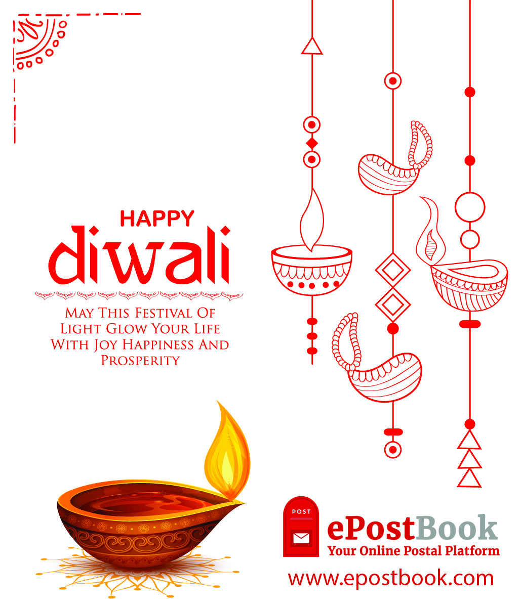 ePostBook's tweet photo. ePostBook wishes you a very happy and safe Diwali.
#HappyDiwali #ePostBook #OnlinePostOffice #PostalService #CourierMarketplace #LogisticServices #HomePickUp #DoorToDoor #Delivery https://t.co/guerEVv8Ce