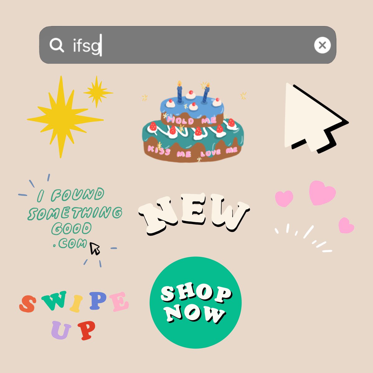 💖แจกฟรี💖 มาตกแต่งไอจีสตอรี่ให้น่ารักกว่าใครได้แล้ววันนี้🧚🏻‍♀️✨ เพียงเสิร์ชคำว่า ifsg ในช่องGIFS ก็จะได้สติกเกอร์ดุ๊กดิ๊กแบบนี้ไปเล่น🤩🌈 ใครแต่งแล้วอย่าลืมtagมาให้ดูน้าา🌷

📍I Found Something Good ห้างสยามสแควร์วัน ชั้น3