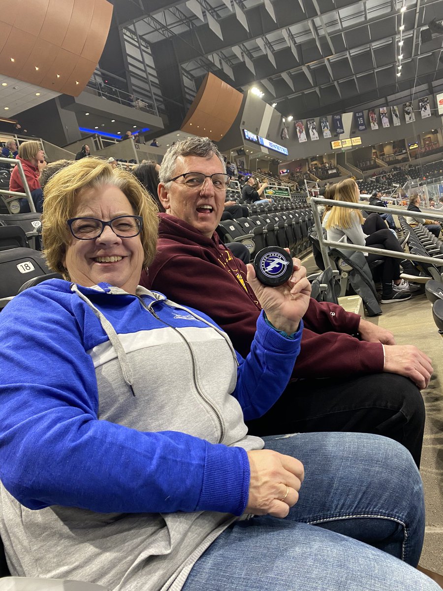 tbookbug's tweet photo. Grandma and Grandpa watching #7 AND they get a puck! #FanForceFriday https://t.co/7IJvyUaeUd