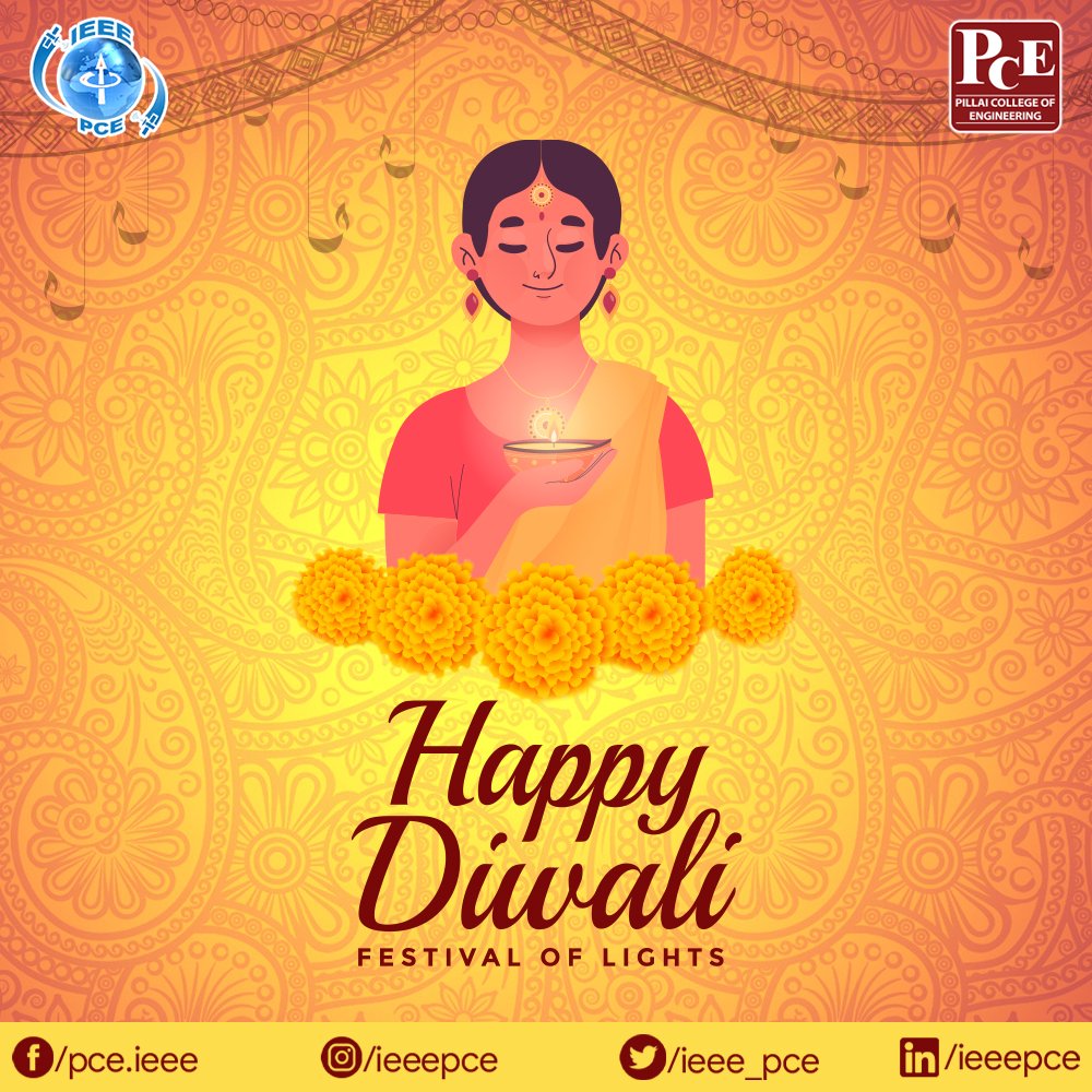 IEEE PCE (@ieee_pce) on Twitter photo Shine like sparkles, glow like candles and burn all the negativity like crackles.✨
May happiness and optimism come to your life. Wishing you a very happy and prosperous Diwali!đź’«đź’™
#ieee #ieeepce #pillaicollege #FestivalofLights
<a href="/aviinashvaidya/">Dr. Avinash R. Vaidya</a> <a href="/pillaicollege/">Pillai College</a> Shine like sparkles, glow like candles and burn all the negativity like crackles.✨
May happiness and optimism come to your life. Wishing you a very happy and prosperous Diwali!đź’«đź’™
#ieee #ieeepce #pillaicollege #FestivalofLights
<a href="/aviinashvaidya/">Dr. Avinash R. Vaidya</a> <a href="/pillaicollege/">Pillai College</a>