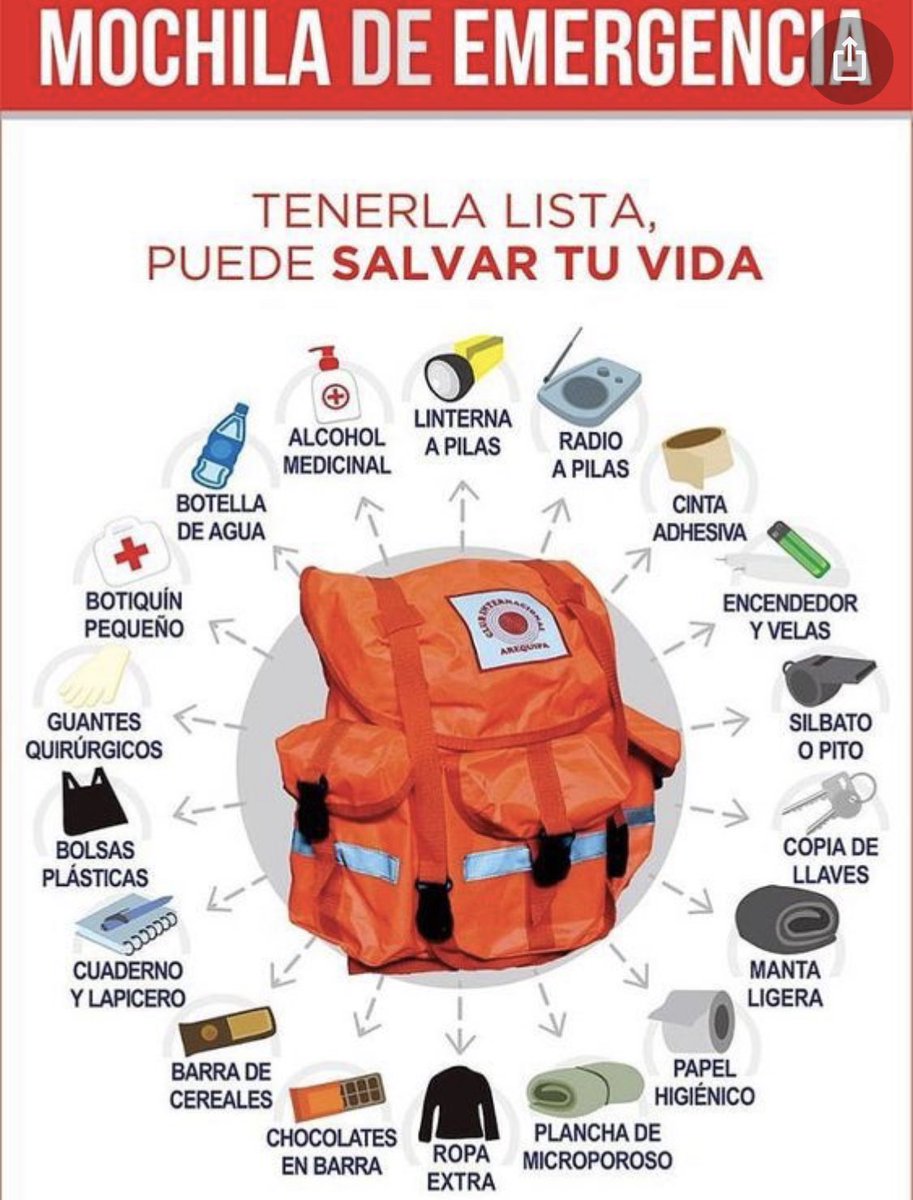 donderisja's tweet photo. Que debe tener tú mochila de EMERGENCIA  sigue estás recomendaciones y  anticípate a las necesidades, te ayudará a estar PREPARADO en caso de un desastre. https://t.co/rwAo4Tgqsn