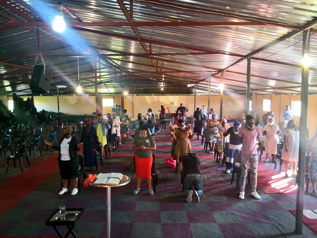 PLWC2001's tweet photo. PLWC Breakfast Prayer Meeting hosted by His Grace Bishop DC Nkosi founder and Presiding Bishop at Praise The Lord Worshippers Centre.
#PLWC19 #Since2001 #Zondi2
#2020TheYearOfDoublePortionAnoitingAndRevelation #Restoration https://t.co/BCL8oe8F5F
