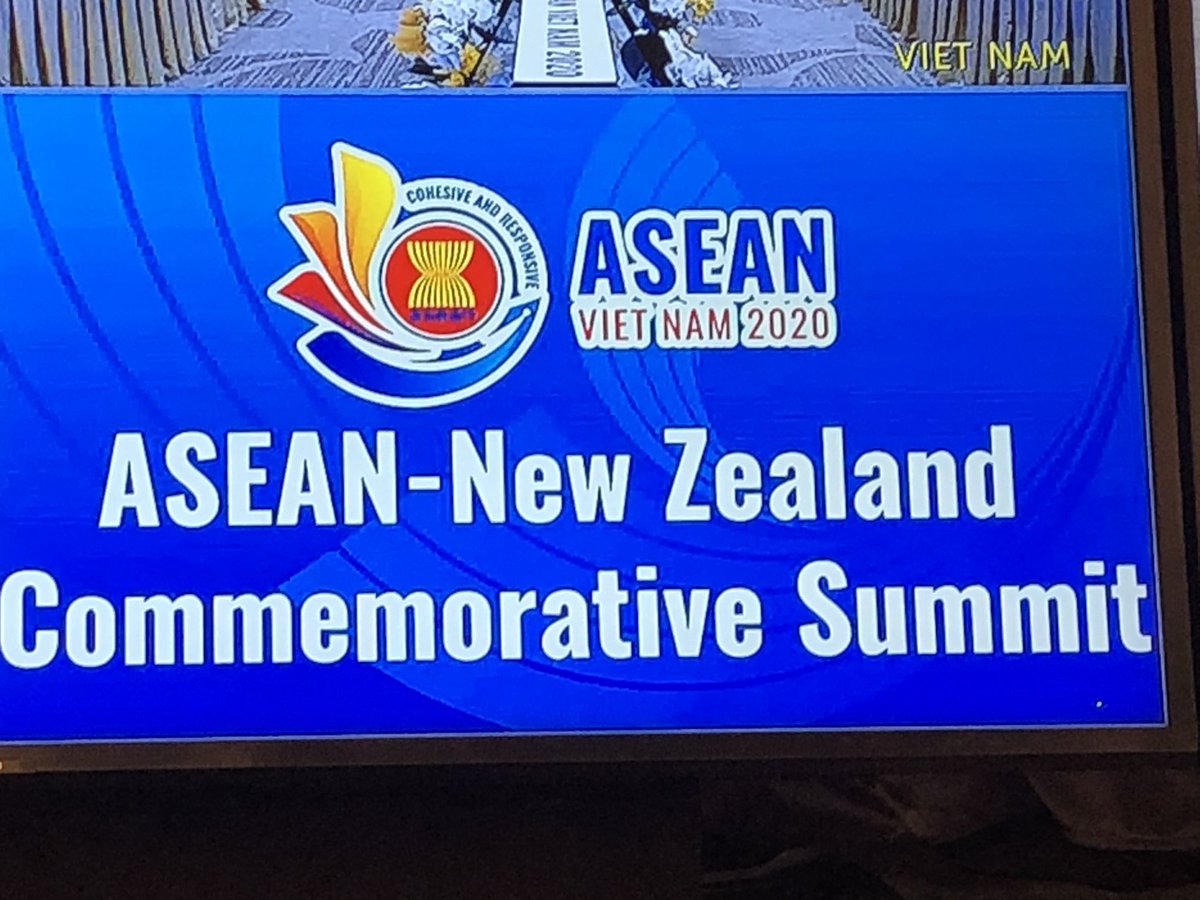 WMatthewsNZ's tweet photo. Pleased to attend the New Zealand ASEAN summit this morning as 🇳🇿 PM Ardern &amp; ASEAN leaders celebrated 45 years of partnership. Learn more about outcomes:  https://t.co/AOQB0aDwLI https://t.co/Rg2VNSqXav