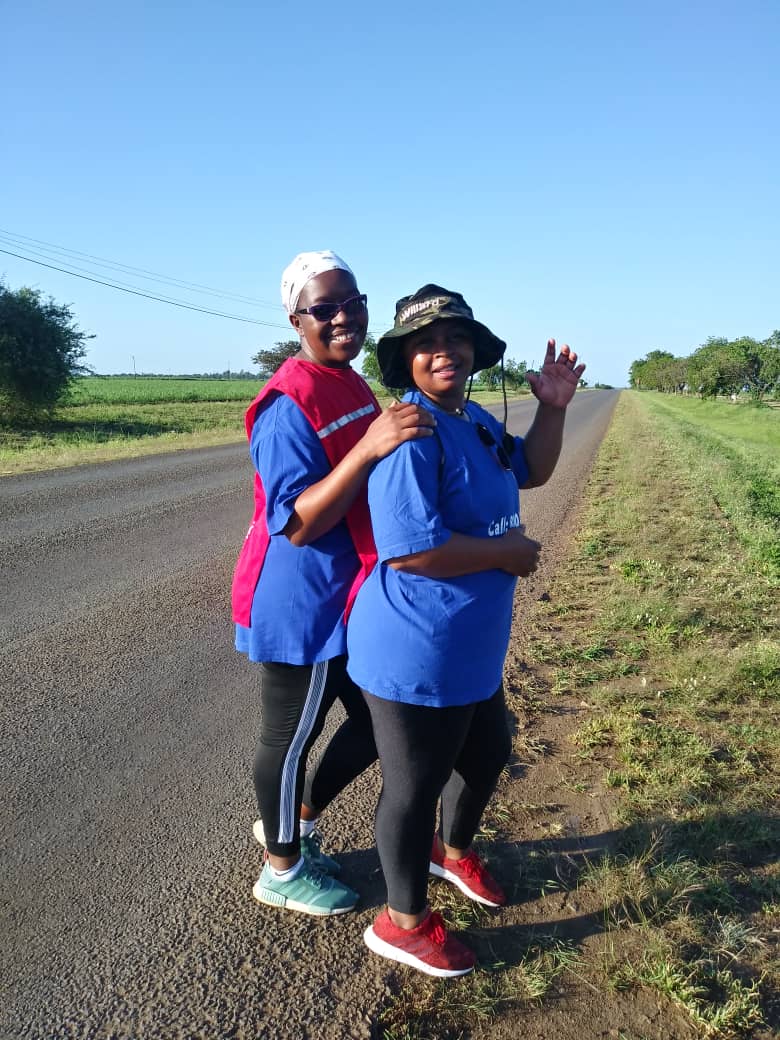 NerveEvents's tweet image. Today is the Durban Virtual Global Diabetes Walk... our walk has kicked off in Swaziland...
Thuli Mnisi  (white bandana) and Nosipho Dlamini in hat did just short of 10kms in  Simunye Swaziland this morning.... Big shout out to both of u from Durbs.💙