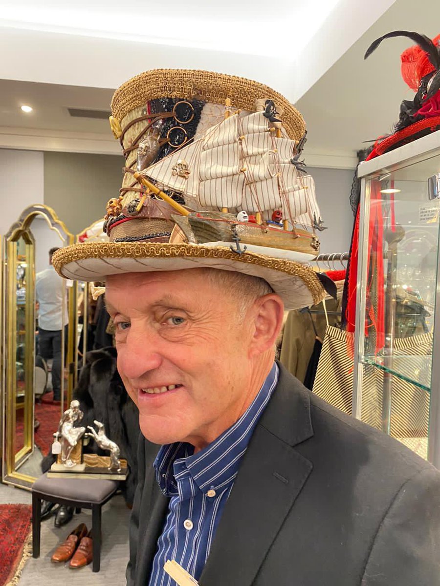 Hats off to John Robbie.... Steampunk at the SAADA Antiques, Art and Design fair, gala opening evening last night. Johnny Depp there is a new Captain in town....
