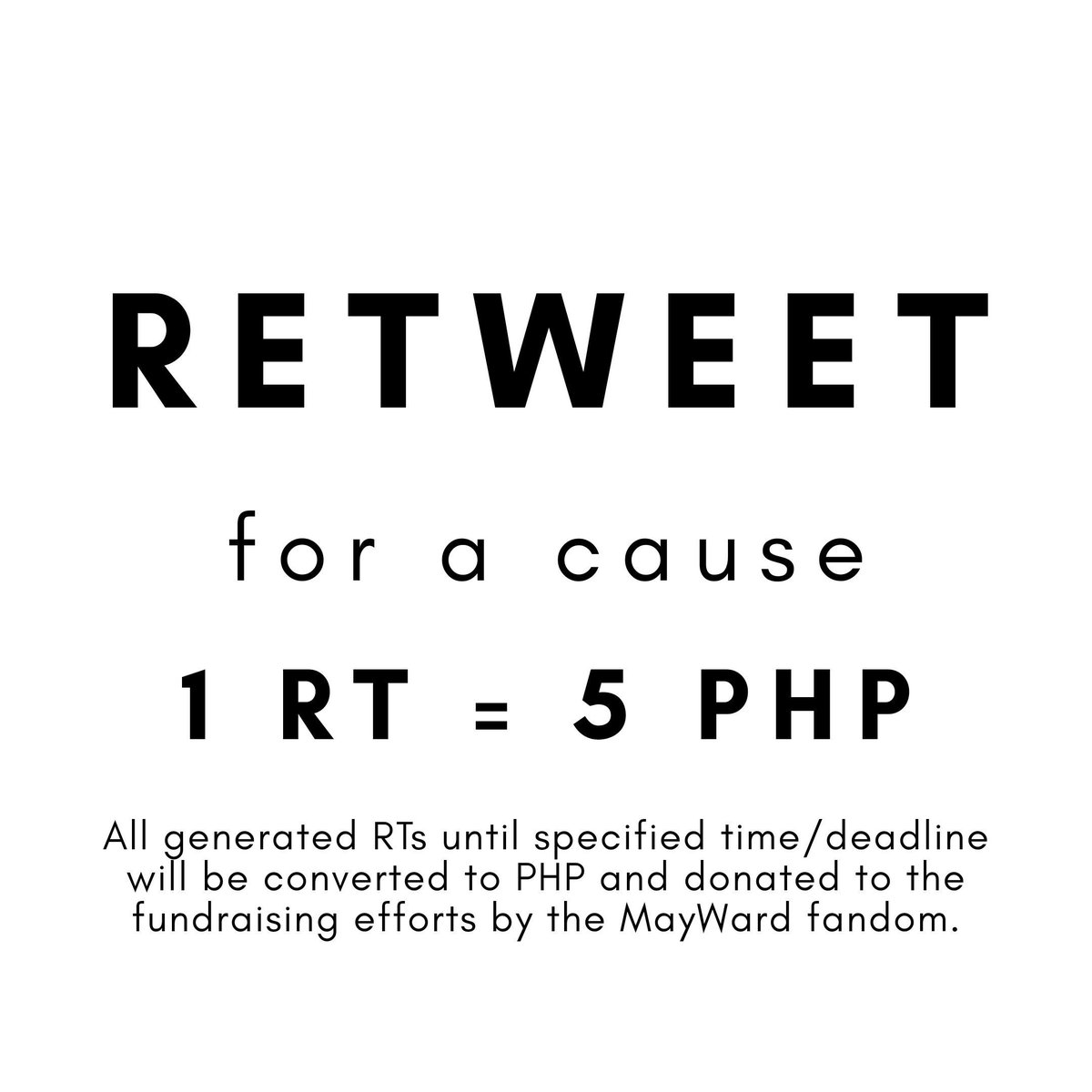 edmaycj's tweet photo. Retweet for a cause until 4pm.

Accumulated amount will be forwarded to @MAYWARDHAOFC https://t.co/c0Ja1fQpVp