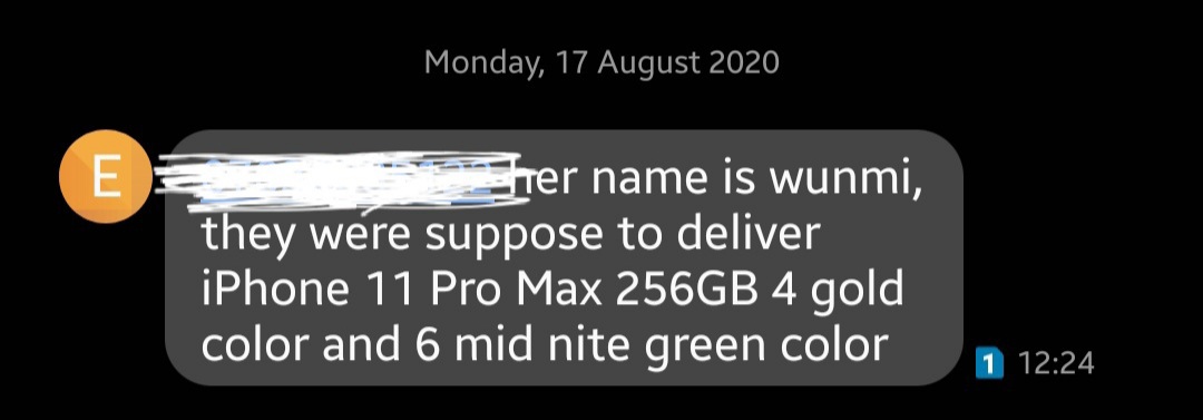 A friend lost his job due to covid-19 pandemic. His elder brother that's based in the UK sent him 10 iphone 11 Pro Max so he can sell & use the proceed to start a business to take care of himself.When the shipments landed, the lady handling the shipment was acting funny.
