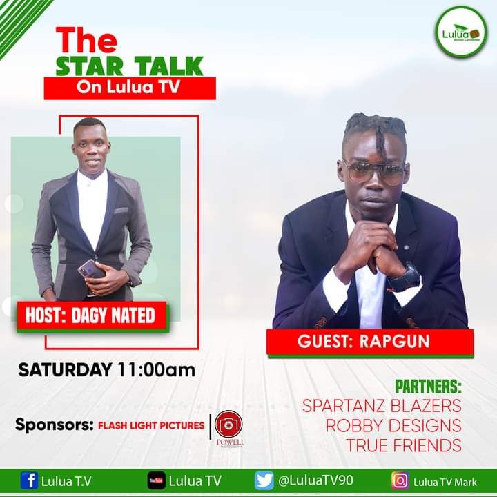Lulua_TV's tweet photo. #TheStarTalk is on today from 11am with RapGun one of lugbara's finest rappers who has alot to share with you ranging from his journey, upcoming online concert and #ADAawards
Please do subscribe here for more 👇
https://t.co/pFQonUh2vV https://t.co/wePzeLGUz2
