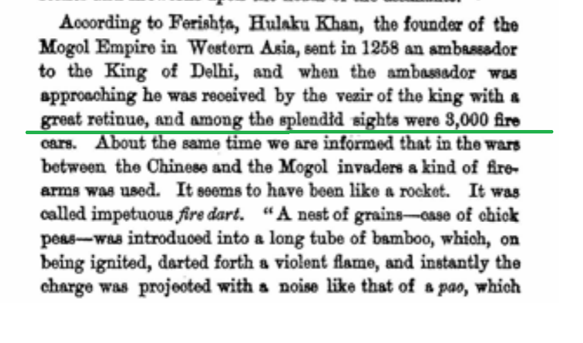 Even in 13th century, a Mongol foreign ambassador to India was greeted with 3000 celebratory firecars which are much reminiscent of Indian firework celebrations during Dipavali and Kartika Purnima