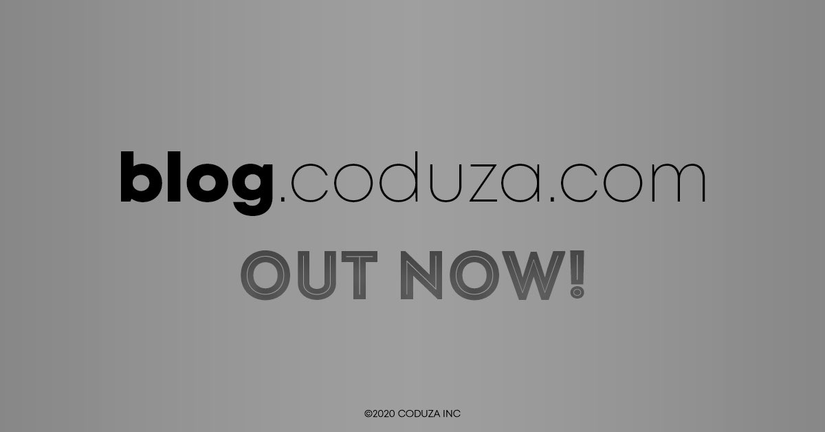 coduzainc's tweet photo. #coduza #theblog
Out now! https://t.co/VKmViEjh6p