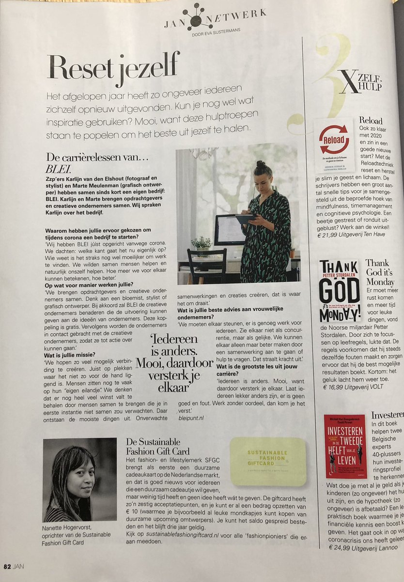 Op zoek naar een mooi cadeau voor de feestdagen? <a href="/JANmagazineNL/">JAN Magazine</a> geeft een mooi tip: de #SustainableFashionGiftCard ✨
#duurzamemode
