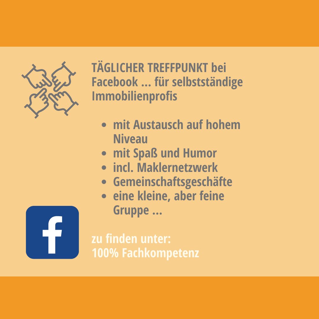 ImmobilienDegel's tweet photo. Wer noch dazustoßen möchte ... - bitte PN oder direkt über die fb-Suche in der Gruppe 100% Fachkompetenz! #immobilienmakler #immobilienmaklerinnen #immobilienmaklerin #immobilie #IVD #BVFI #topmakler #fachkompetenz https://t.co/JoKU6uyYSk
