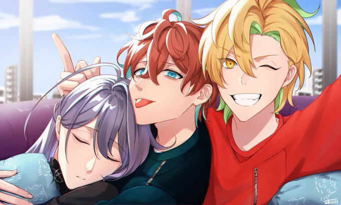 🥂「撮るよー!」
👔「ふっ…(ドヤァ)」
💉「すーすー…😴💤」 
