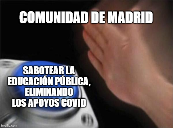 ADIMA_interinxs's tweet photo. Basta ya de maltratar a la Educación Pública. ¡Los refuerzos Covid han de quedarse en nuestros centros! 

Martes 17N - 17:30 horas - Conserjería de Educación

#DocentesTodoElCurso
#refuerzoscovidnecesarios 
@eossoriocrespo
@IdiazAyuso
@educacmadrid https://t.co/8RY2kwOkQS