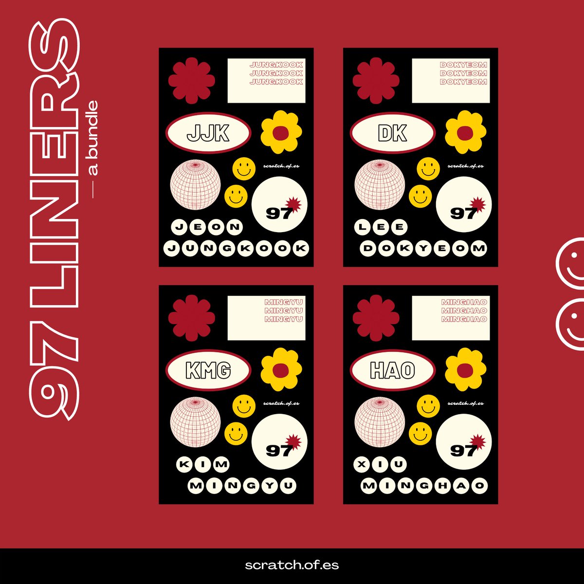 scratchofes's tweet photo. 🎸 𝟗𝟕𝐋𝐈𝐍𝐄𝐑𝐒 bundle 🎸

calling those who are ~ simping over bts &amp; svt’s 97liners! 

💰20.000 / set
[inc: 2 x photo card &amp; 2 x A6 sticker sets]

✦ details on pics &amp; 📥 dm us for more info!

tags: wts wtb wtt bts svt jungkook mingyu dk the8 https://t.co/iXHx1SY5iB