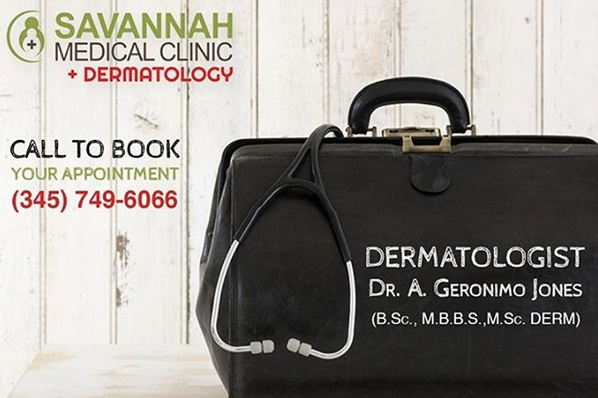 Treating all disorders of the skin, hair, &amp; nails.
 Dr. A. Geronimo Jones (Dermatologist)
             (B.Sc., M.B.B.S., M.Sc. DERM)
☎️(345) 749-6066
📍Countryside Shopping Village, Building #8
📍Grand Cayman, Cayman Islands