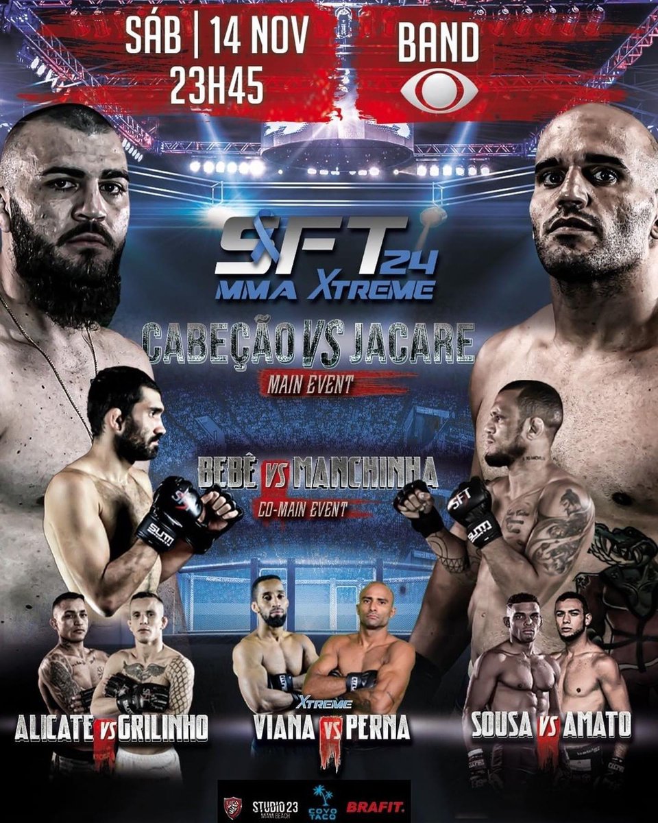 Triller_TV's tweet photo. The toughest warriors will do battle in Brazil.
2⃣0⃣5⃣ is the headlining division when Leonardo Silva faces Cassio de Oliveira.
Who will be the next star from the #mma hotbed?
👇@sftmma #SFT24 goes down tonight
Live on #FITE | 6:30pm ET
👀 https://t.co/KjeowbMr3L https://t.co/OQSecFsGHO