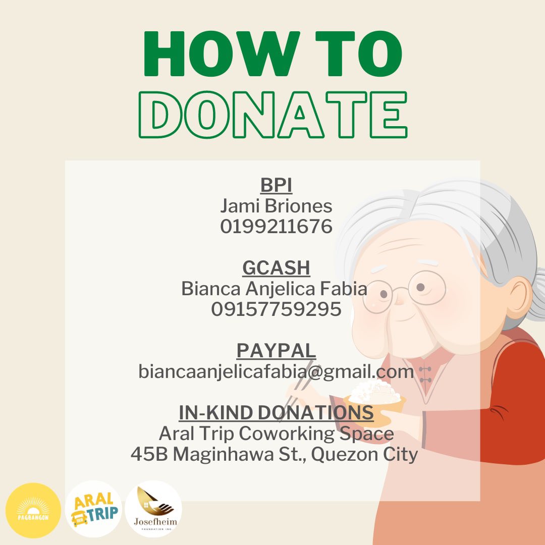 We are putting up a MEDICAL MISSION X DONATION DRIVE to cater for the elders of the Josefheim Foundation. The lolos and lolas from Marikina have been greatly affected of the flooding brought by  #TyphoonUlyssesPH last November 12. 

For more details, you may message us.