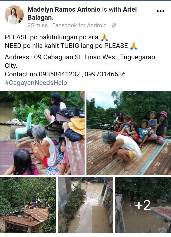 NurPiaStyles's tweet photo. @agustoud @earthshakerph ❗Still not rescued❗

Contact no: 09358441232, 09973146636
Location: 09 Cabaguan St. Linao West, Tuguegarao City. 

#CagayanNeedsHelp 
#IsabellaNeedsHelp 
#TUGUEGARAORESCUE https://t.co/6FsWX5piqU