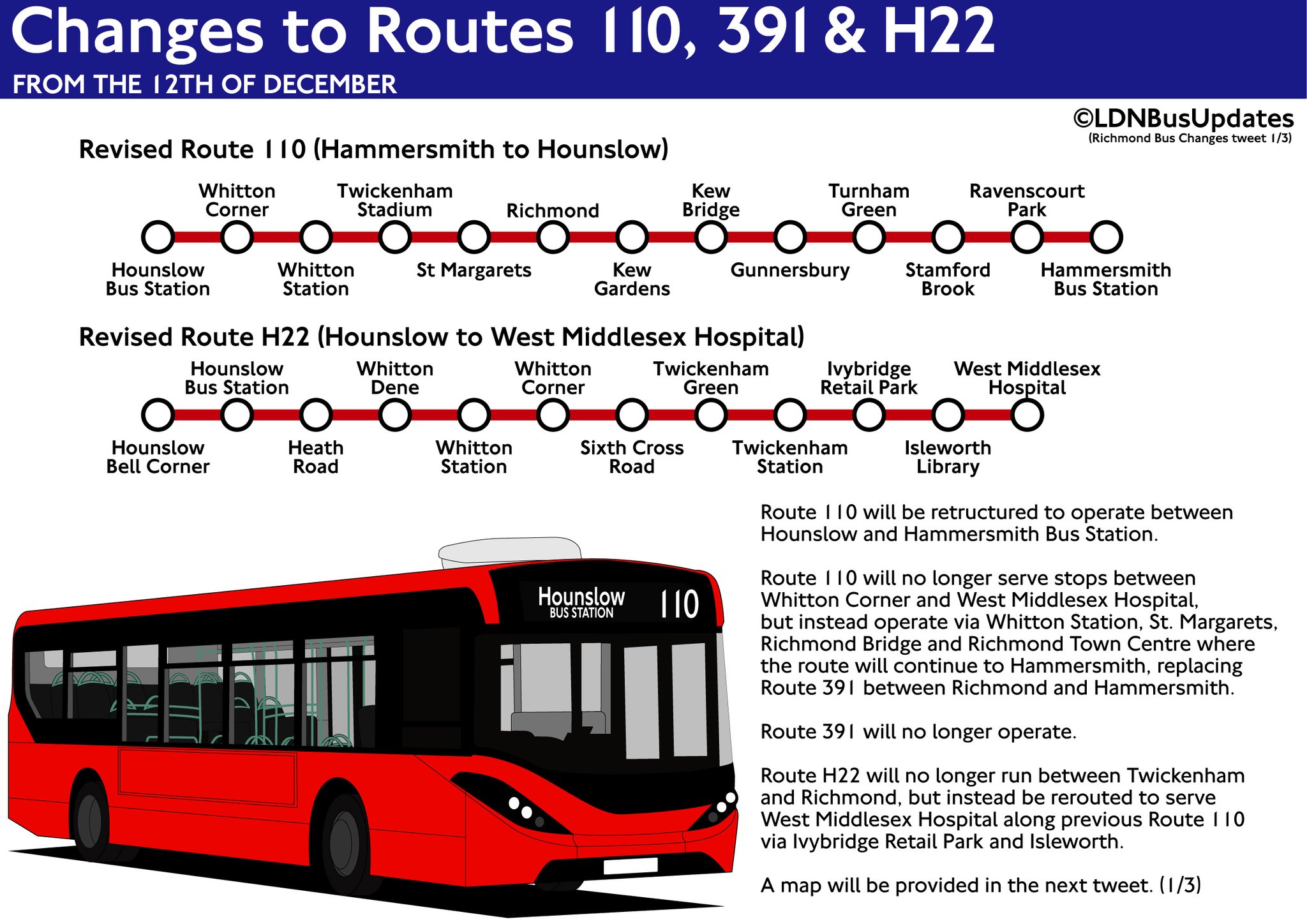 110 Bus Route Map London Bus Updates On Twitter: "From The 12Th Of December, Routes 110 And  H22 Are Being Restructured Affecting The #Whitton, #Twickenham And  #Richmond Areas. (1/3) Https://T.co/Lpdfvqe1Wc" / Twitter