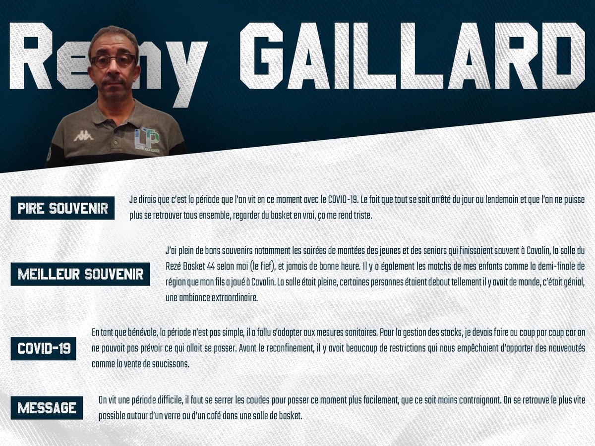 RezeBasket44's tweet photo. [BÉNÉVOLES]

À la découverte de nos bénévoles 🔍
Remy GAILLARD, membre actif au sein du Comité Directeur du Rezé Basket 44 et responsable du pôle logistique, se présente à vous. 👋🏽

Qui sera le suivant ? 👤
#bénévoles #RB44 #ICICESTREZE https://t.co/Ez4RbrqR6i