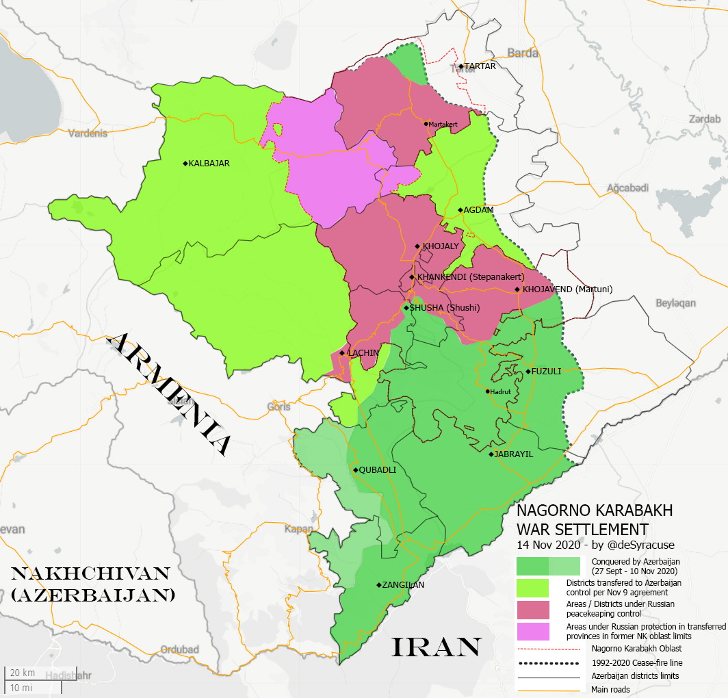 Карта азербайджана и армении вместе