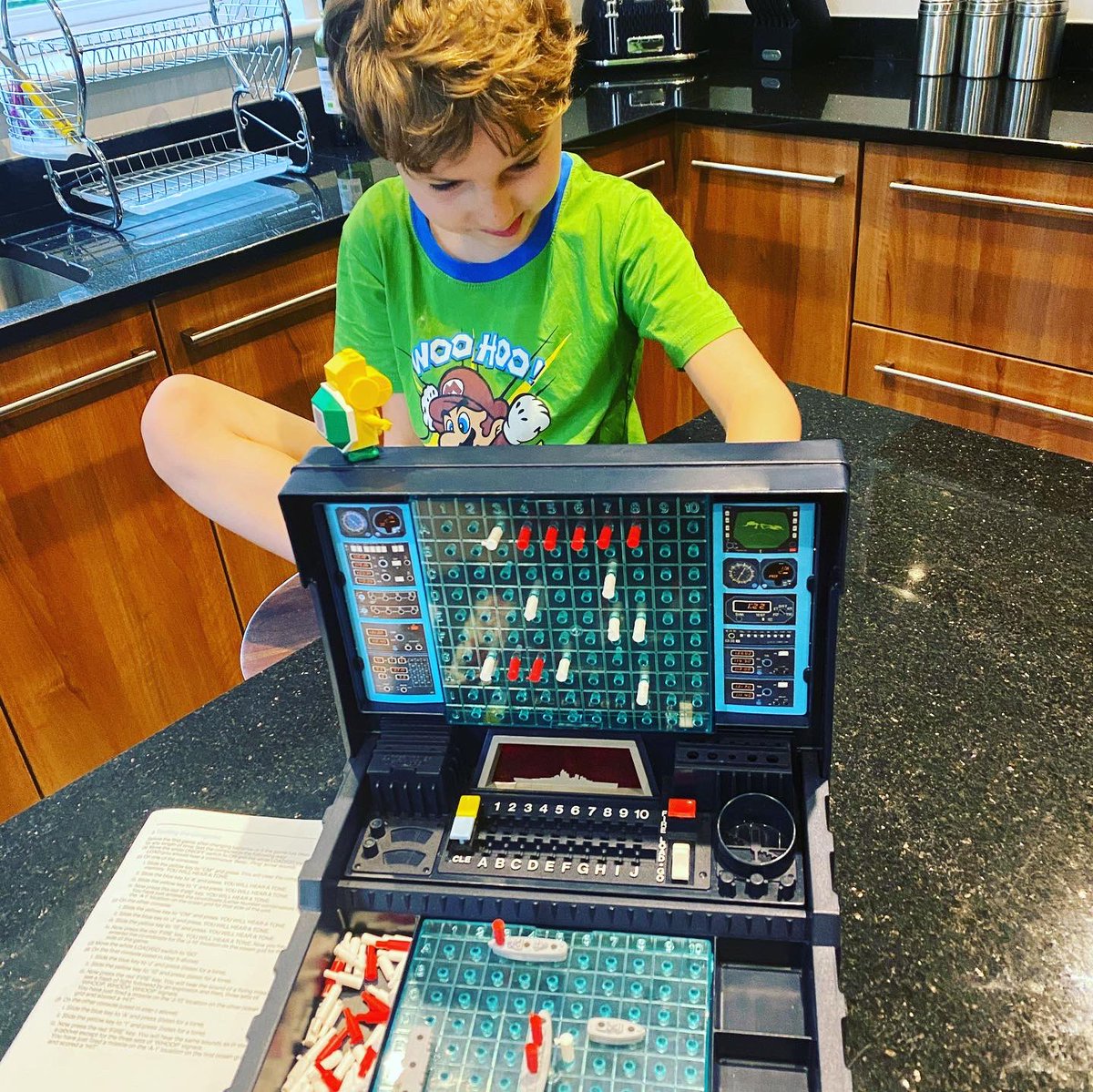 Barnsey_21's tweet photo. Showing the kids what we had in the 80’s and they love it 😊 #computerbattleship #80s #80sgames #reminiscing #MBelectronics https://t.co/YRphNKW6Ok