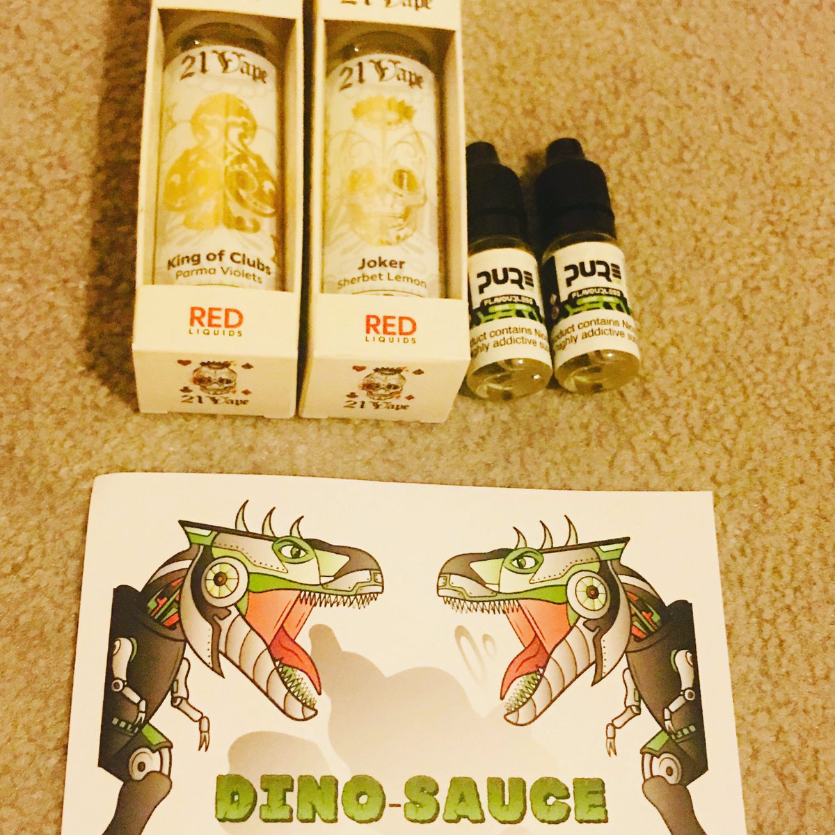 DinoLlp's tweet photo. ready to deliver lockdown vape orders today! my fellow @FulhamFC Supporters, #share and help #SmallBusiness @scubasteve1414 @FulhamfcNews @date_stephen #vapeonline #vapecommunity #fulhamfan #freedelivery #lockdown #ordernow #uk #buylocal #dinosaucevaping https://t.co/nJ9p4JmW5T https://t.co/yuoi6bQrcc