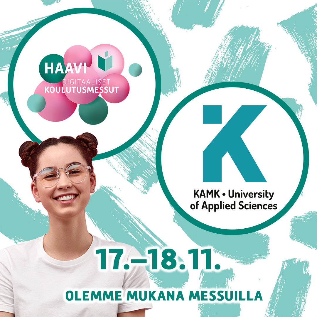 KajaaniAMK's tweet photo. Olemme ensi viikolla mukana Haavi -messuilla! Tule sinäkin virtuaalisille koulutusmessuille 17.-18.11. tutustumaan KAMKin koulutustarjontaan🤩✨
Ilmoittaudu messuille:
https://t.co/JdJ39fZNzo
#kamk #haavi #ammattikorkeakouluun #studentum https://t.co/cpC8yd2fKm