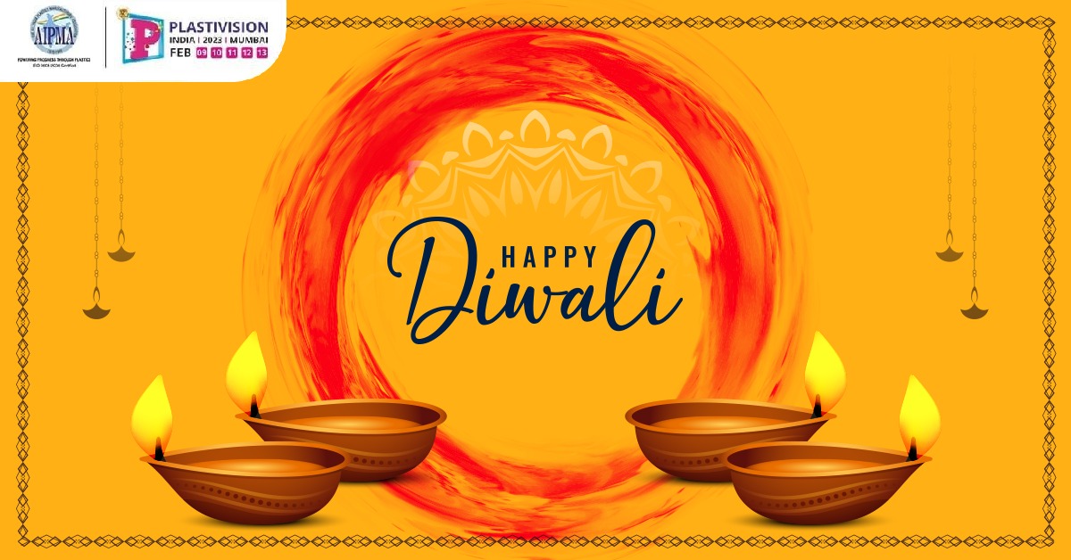 With Gleam of Diyas,
And the Echo of the Chants,
May Happiness and Contentment Fill Your life!
Wishing you a very happy and prosperous Diwali!

#AIPMA #Plastivision #HappyDiwali #Diwali #Diwali2020 #HappyDiwali2020 #festivals #celebrations #Plastics #PlasticsIndustry #India