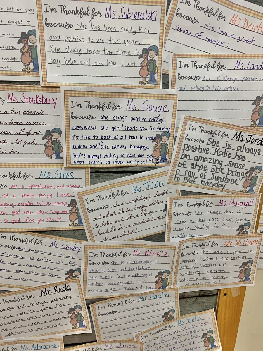 Blue Grass staff wrote notes about being thankful for each other. It quickly outgrew the bulletin board 🤣 Truly a positive place to work! @CantrillJamie <a href="/katiewheeler06/">Katie Jordan</a> <a href="/LianaGibson2/">Liana Gibson</a> <a href="/CADowell1/">Christy Dowell</a> #gratitude