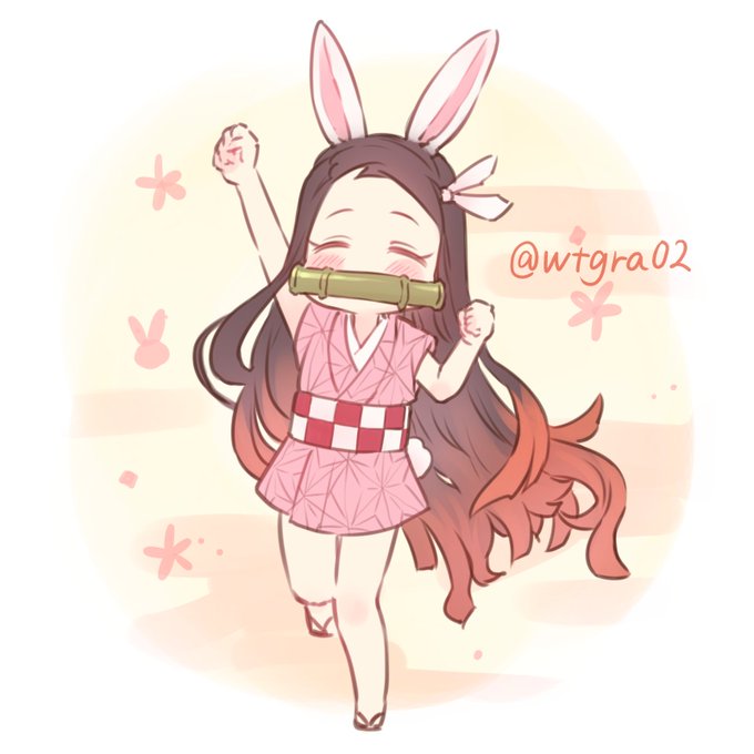 わたガラナさんがTwitterに投稿した竈門禰豆子(鬼滅の刃)のイラスト。